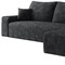 Homeroots 107" Black Corduroy Modular Compression Foam Sofa With Toss Pillows 712960 - alternate 5