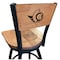 Holland Bar Stool Co 36" Blk Wrinkle Ottawa Senators Swivel Bar Stool, Laser Engraved Back L03836BWMedMplAOttSenMedMpl - alternate 1