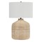 Homeroots 27" Natural Rattan Table Lamp With White Drum Shade 524436 - alternate 8