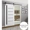Sartodoors Sturdy Barn Door White 30x84 Solid Core Modern Interior QUADRO4588BD-B-WS-3084 - alternate 1