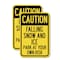 Signmission Caution Falling Snow and Ice Park at Your Own Risk, 18'' X 24'' 2 Signs, Heavy Gauge Aluminum, 2PK A-1824-2PACK-24283 - alternate 1