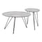 Homeroots Set of Two Gray and Black Wood and Steel Round Nested Coffee Tables 572204 - alternate 8