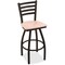 Holland Bar Stool Co 30" Swivel Bar Stool, Black Wrinkle, Nat Maple Seat 41030BWNatMpl - alternate 1