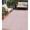 Homeroots 5' X 8' Pink And Ivory Geometric Washable Indoor Outdoor Area Rug 595584 - alternate 1