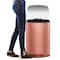 Happimess Connor Rectangular 13.2-Gallon Trash Can with Soft-Close Lid and FREE Mini Trash Can, Rose Gold HPM1006D - alternate 9