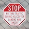 Signmission Stop No Thru Traffic During Helicop, 10 inch X 10 inch, Aluminum Metal Signs, 2PK OC-A-2PACK-10-210 - alternate 6