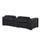 Homeroots 93in Black and Brown Leather Power Reclining Loveseat With Storage 720540 - alternate 7