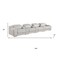 Homeroots 169" Light Gray Italian Leather Reclining USB Sofa 632874 - alternate 11