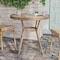 Flash Furniture Lourdes French Bistro 31.5in. Tbl, Natural/White PE Rattan, Glass Top, Bamboo Print Aluminum Frame SDA-AD641012-80-NATWH-LTNAT-GG - alternate 8