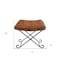 Homeroots 14" Brown Faux Leather Footstool 534108 - alternate 8