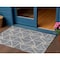 Homeroots 3' X 5' Gray And Ivory Geometric Washable Indoor Outdoor Area Rug 612875 - alternate 1