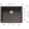 Blanco Precis 24" Single Bowl, Volcano Gray 527411 - alternate 4