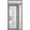 Vdomdoors Front Exterior Prehung FiberGlass Door Frosted Glass / Manux 8102 Grey Ash / Sidelight and Transom MANUX8102EXD-SS-W36+16 x H80+14-LH - alternate 1