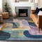 Homeroots 5' X 8' Green Purple And Pink Abstract Washable Indoor Outdoor Area Rug 604439 - alternate 5