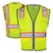 Dome75 HI-Vis Solid Front/Mesh Back Safety Vest SM/MD Class ANSI/ISEA 107-2020 Class 2 6 Pockets DV2123S - alternate 1