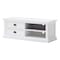 Homeroots 47in White Solid Wood Drawers and Open Shelving Entertainment Center 397771 - alternate 5