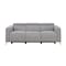 Homeroots 87" Dark Gray Reclining USB Sofa And Toss Pillow With Silver Legs 559217 - alternate 6