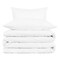 Homeroots White King Cotton Blend 1000 Thread Count Washable Duvet Cover Set 528121 - alternate 6