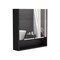 Homeroots 24" Black Wood Floating Double Door Bathroom Vanity And Medicine Cabinet With Mirror 543608 - alternate 4