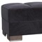 Homeroots 52" Black and Brown Microfiber Tufted Storage Ottoman 608898 - alternate 6