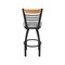 Holland Bar Stool Co 36in Swivel Extra Tall Bar Stool, Black Wrinkle Finish, Medium Back, Canter Folkstone Grey Seat 880 - alternate 6