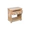 Homeroots 28" Natural Solid Wood Carved Geometric One Drawer Nightstand 555399 - alternate 6
