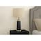 Homeroots 28" Black and Gold Metal Cylinder Table Lamp With Beige Drum Shade 545810 - alternate 7