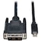 Tripp Lite Mini DPort Cable, DVI, Adapter, M/M, 6ft P586-006-DVI - alternate 1