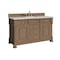 James Martin Vanities Brookfield 60" Single Vanity, Pecan, w/ 3 CM Siberian Silestone Top 547-V60S-PCN-3SFR - alternate 9