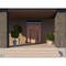 Vdomdoors Front Exterior Prehung Aluminum Double Doors Ronex1055 Teak Top Transom Mirrored Clear Glass Entry RONEX1055DEXD-OAK-W72xH96+12-RH-O - alternate 3