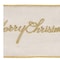 Homeroots 4" White And Gold Embroidered Merry Christmas Wired Ribbon 633456 - alternate 8