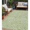 Homeroots 5' X 8' Artichoke Green And Ivory Abstract Washable Indoor Outdoor Area Rug 598939 - alternate 1