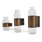 Homeroots Set of Three Clear and Bronze Hammered Cylinder Metal and Glass Table Vase, 3PK 530273 - alternate 1