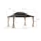 Sunjoy 12 ft. x 16 ft. Brown Steel Gazebo with 2-tier Hip Roof Hardtop A102009140 - alternate 6