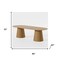 Homeroots 86" Natural Wood Double Pedestal Base Oval Dining Table 720684 - alternate 5