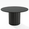 Homeroots 52" Black Solid Wood Pedestal Base Round Top Dining Table 721038 - alternate 1