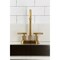 Kingston Brass Double-Handle 4" Centerset Bar Faucet with Knurled Handle, Brushed Brass KB5497KNL - alternate 5