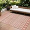 Homeroots 9' X 12' Salmon Beige And Copper Quatrefoil Washable Indoor Outdoor Area Rug 583250 - alternate 1