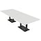 Skutchi Designs Rectangle Conference Table With Power, 48 in W, 120 in L, White HAR-REC-48X120-DOU.BK-WA7976-NA - alternate 1