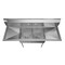 Koolmore 2 Compartment Stainless Steel NSF Commercial Kitchen Prep & Utility Sink with 2 Drainboards SB151512-15B3 - alternate 8