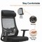 Leisuremod Dale Mesh Office Chair - Ergonomic Adjustable Desk Chair with Headrest & Armrests DO56BL - alternate 8