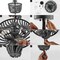 Jonathan Y Drift Wood Bead 16" 3-Light Bohemian Farmhouse Iron LED Semi Flush Mount, Oil Rubbed Bronze/Grey JYL9902A - alternate 9