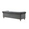 Homeroots 93" Dark Gray Velvet Chesterfield Wood Sofa 543983 - alternate 7