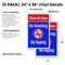Signmission Clean Air Zone No Smoking No Vaping, Vinyl Decals Only 24 Inch x 36 Inch, Vinyl Decal, 2PK DSB-2436-2PACK-CleanAirZoneNoSmokingNoVa - alternate 2