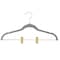 Simplify 6 Pack Velvet Hangers with Clips in Grey 23250-G-GREY - alternate 6