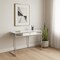 Homeroots 47" White and Silver Wood and Metal Sled Computer Desk 489915 - alternate 7