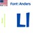Aacc Self-Adhesive Vinyl Letter: l, Scale: 6 cm. Color: Blue Font: Anders by, 8PK AACC-Anders-ll-Blue-M6x8 - alternate 1