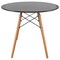 Leisuremod Round 31.5 in W, 30 in L, MDF/Iron/Steel/Solid Wood, Black EP31BLR - alternate 3