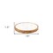 Homeroots 15" Brown And White Marble And Solid Wood Round Cheese Board 574112 - alternate 8