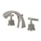 Kingston Brass Widespread Bathroom Faucet with Knurled Handle and Brass Pop-Up, Brushed Nickel KS4988KNL - alternate 1